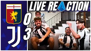 SBLOCCATI GENOA  JUVENTUS 03  LIVE REACTION TIFOSI JUVENTINI [upl. by Tullius]