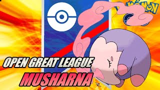 MUSHARNA EN LIGA SUPER ABIERTA  GO BATTLE LEAGUE  Pokémon Go PvP [upl. by Aivatnuhs]