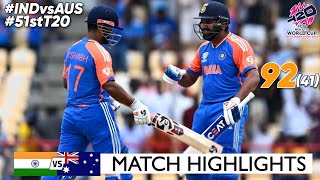 India vs Australia ICC T20 World Cup 2024 Match Highlights  IND Vs AUS Highlights [upl. by Betta]