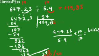 división de números decimales forma corta [upl. by Drofnats]