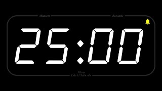 25 MINUTE  TIMER amp ALARM  Full HD  COUNTDOWN [upl. by Arezzini]