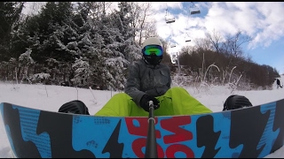 Snowboarding at Hunter Mountain 2017  Still learning how to fly [upl. by Klina659]