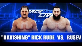 WWE 2K19 Xbox One S quotRavishingquot Rick Rude vs Rusev [upl. by Yhtur976]