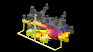 Magma Flow Simulation  Temperature [upl. by Hanyaz868]