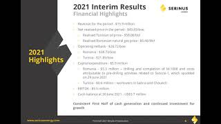 SERINUS ENERGY PLC  Interim Results for the Six Months Ended 30 June 2021 [upl. by Gunilla639]