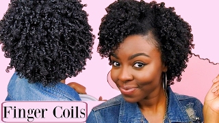 SUPER Defined Finger Coils  Short to Medium Natural Hair [upl. by Edroi]