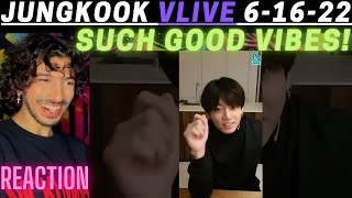 BTS JUNGKOOK VLIVE 20220616  BTS VLIVE 2022  REACTION [upl. by Werda]