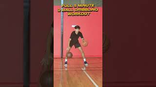 Full 5 Minute 2 Ball Dribbling Workout basketball shorts basketballtraining [upl. by Adham]