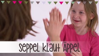 Seppel klaut Äppel  Klatschspiele Anleitung Kinderlieder [upl. by Hoopen]