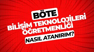 Bilişim Teknolojileri BÖTE Öğretmenliği Karşılaştırmalı Veriler  Nasıl Atanırım [upl. by Nnaeoj]