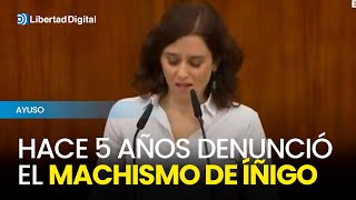 Hace 5 años Ayuso le afeó a Errejón su machismo en la Asamblea [upl. by Femi]