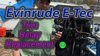 Evinrude ETec Trim Relay Replacement [upl. by Lehcar622]