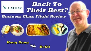 Flight Review  Cathay Pacific Business Class A350 from Hong Kong to Delhi [upl. by Loos4]