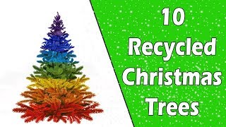 10 Recycled Christmas Trees  Ecobrisa DIY [upl. by Milah]