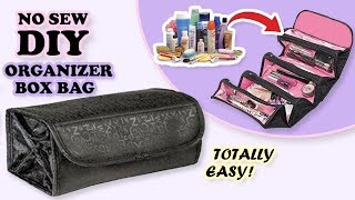 FANTASTIC DIY COSMETICS BAG  No Sew Transparent Makeup Bag Keeper From Scratch [upl. by Eulaliah]