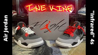 How good are the Air Jordan quotInfraredquot 4s REVIEW UNBOXING amp LACE SWAP [upl. by Losiram]