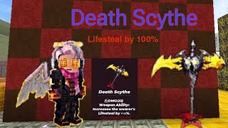 The Most Powerful Weapon in Blockman Go Skyblock Death Scythe [upl. by Annair317]