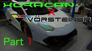 Lamborghini Huracan Vorsteiner エアロ取付 Part1 Body Vlog 4 [upl. by Lucie]