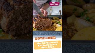 Hackbraten aus dem Backofen mit leckeren Kartoffeln  einfach und lecker Hausmannskost rezept [upl. by Pascasia]