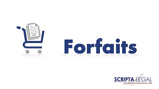 Fonctionnement des forfaits sur ScriptaLegalcom [upl. by Lezirg187]