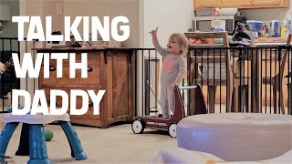 Baby Babbling Conversation  17 Month Old Talking To Dad  Toddler Speech Delay [upl. by Manup]