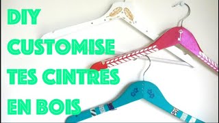 DIY customise tes cintres en bois 3 techniques [upl. by Quartus621]