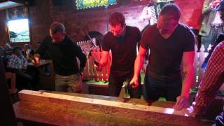 Hammerschlagen game at Sydneys Löwenbräu Keller 2 Jun 2015 [upl. by Judsen124]