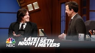 Norman Reedus vs the Audience Zombie  Late Night with Seth Meyers [upl. by Nor412]