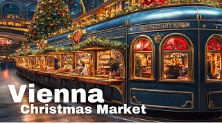 Vienna Christmas Market at Night  A Winter Wonderland in 2024 [upl. by Esineg928]