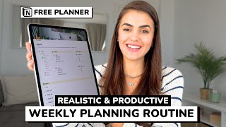 My Weekly Planning Routine to Create Work Life Balance  Free Notion Planner Template [upl. by Oswell941]