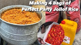 Cook 4 bags of Party Jollof rice to perfection nigerianjollof partyjollof jollof [upl. by Adnilev]