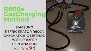 R600a Refrigerant Charging  R600a Gas Charging  Samsung refrigerator R600a GasCharging  हिंदी [upl. by Anaig]