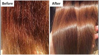 Hair Repair Treatment For Extremely Dry Damaged amp Chemically Burned Hair  Remove Split Ends [upl. by Rases]