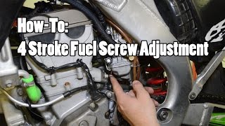 HowTo 4 Stroke MX Fuel Screw Adjustment YZF CRF KXF RMZ FCR Part 2 of 2 [upl. by Lainey]