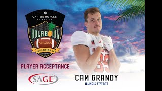 Cam Grandy TE Illinois State  2024 Caribe Royale Orlando Hula Bowl Zoom Spotlight [upl. by Eidnam101]