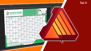 Affinity Publisher  Wandkalender erstellen  Kalender drucken [upl. by Sevy]