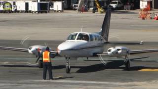 MUST SEE SO FUNNY Cape Air bestever Marshaller parks and pampers his Cessna 402 AirClips [upl. by Monetta]