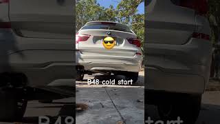 2016 BMW X3 muffler amp res delete B48 COLD START [upl. by Elsilrac]