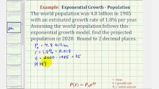 Ex Exponential Growth Application  Predicting World Population [upl. by Callas]