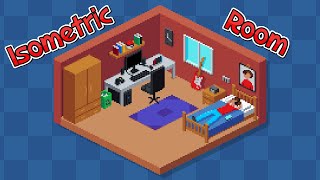 Isometric Room  Pixel Art Timelapse 🛌 [upl. by Aniale130]