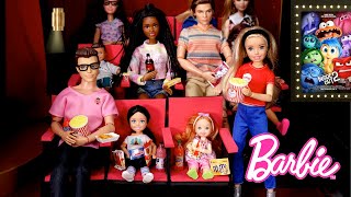 Barbie amp Ken Doll Family Toddlers First Time at The Movie Theater [upl. by Ivens]