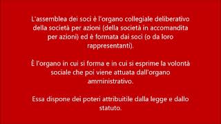 DIRITTO COMMERCIALE riassunto LASSEMBLEA [upl. by Iba803]