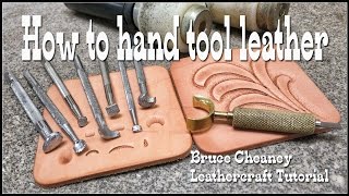 Leather tooling basics tutorial for beginners with Craftools and other select leathercraft tools [upl. by Elehcor619]