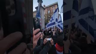 Israeli amp American flags outside Columbia University israel america protest shorts [upl. by Dare330]