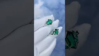 Art Deco Long Hexagon Cut Emerald Engagement Ring  May Birthstone Ring  VintageVogue1 [upl. by Amsden]