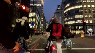 Cycling London City Centre Night Lights [upl. by Bron]