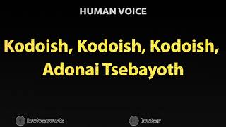 How To Pronounce Kodoish Kodoish Kodoish Adonai Tsebayoth [upl. by Ramak597]