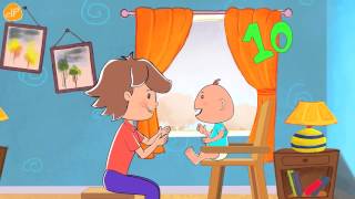 Counting Song for Babies and Toddlers  0 5 10 slow by ELF Learning [upl. by Lyndsay583]