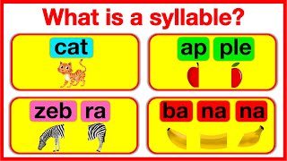 Whats a SYLLABLE 🤔  Syllable in English  7 types  Learn how to count syllables [upl. by Neill]