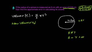 Errors Approximations Using Differentials [upl. by Eiliab]